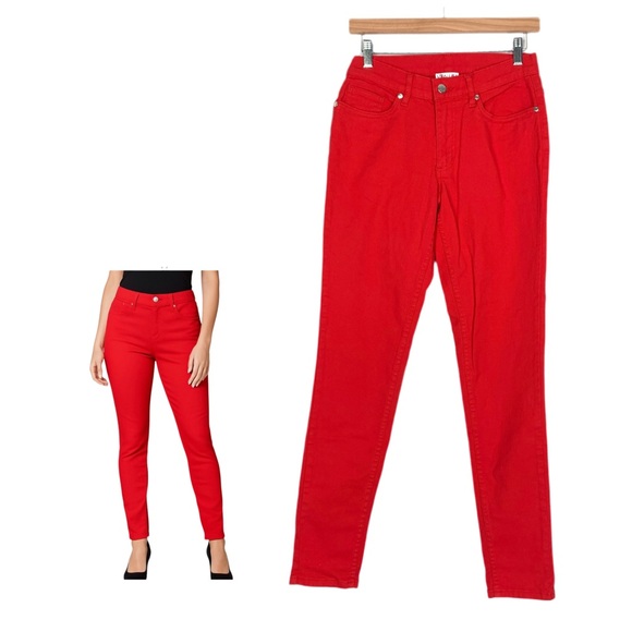 Venus Women’s Red Mid Rise Skinny Jeans Size 4 - Picture 1 of 12